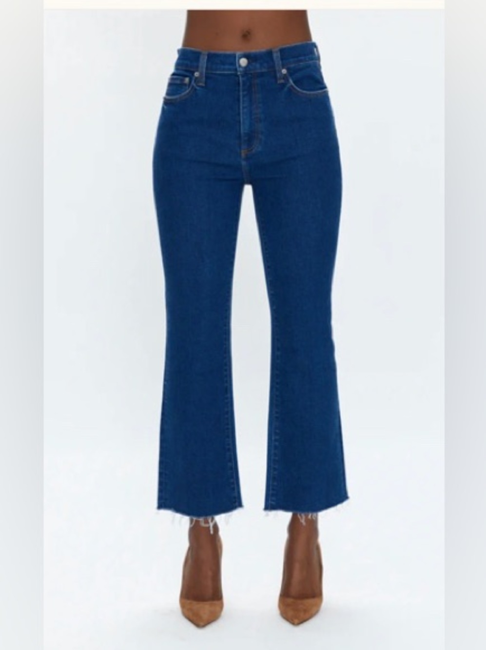 NWOT Pistola Size 25 Lennon High Rise Crop Boot Cut‎ Dark Wash Jeans - Picture 2 of 12